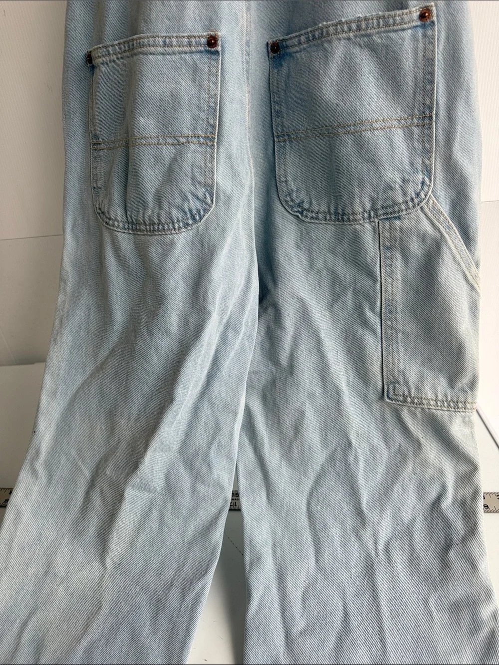 NEW OLD NAVY BIB OVERALLS SIZE 6 TALL LIGHT WASH BLUE - Picture 8 of 8